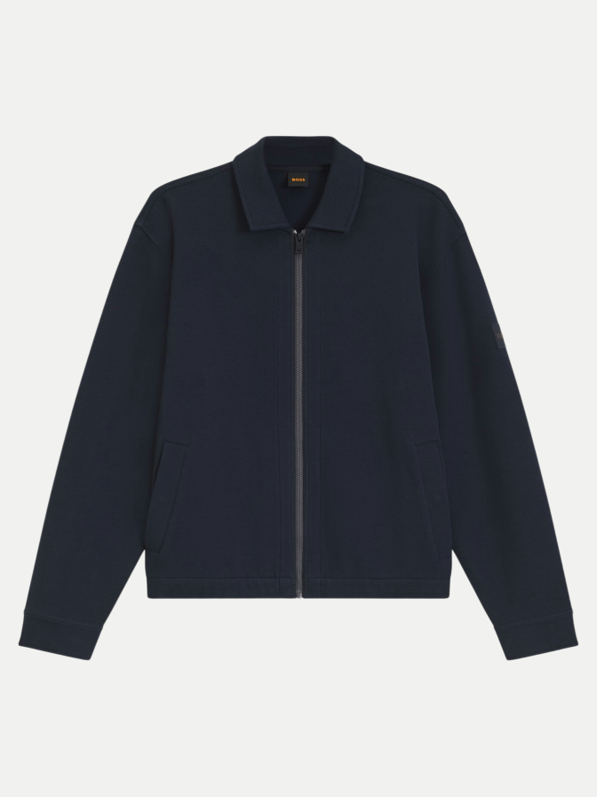 BOSS Orange Sweatshirtjacke mit Logo-Patch bei Robert Ley