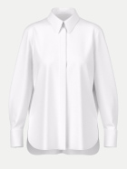 Marc Cain Bluse mit verdeckter Knopfleiste 100-white bei Robert Ley