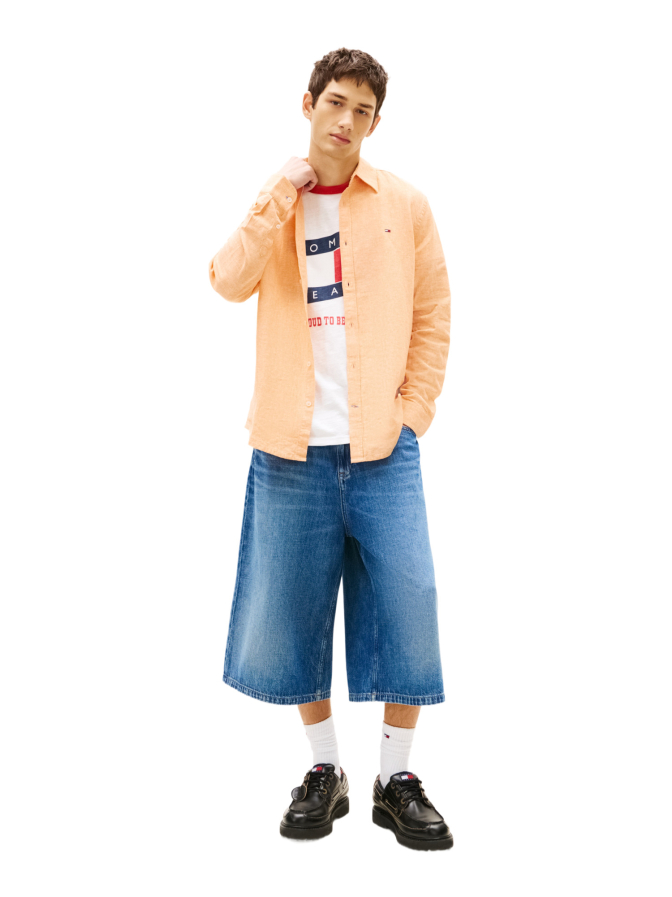 Tommy Jeans Regular-Fit Leinenshirt bei Robert Ley