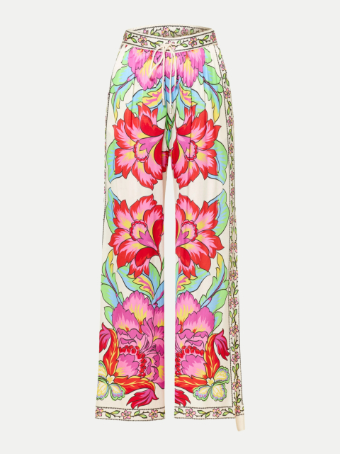 Grace Hose mit Allover Blumen-Print bei Robert Ley