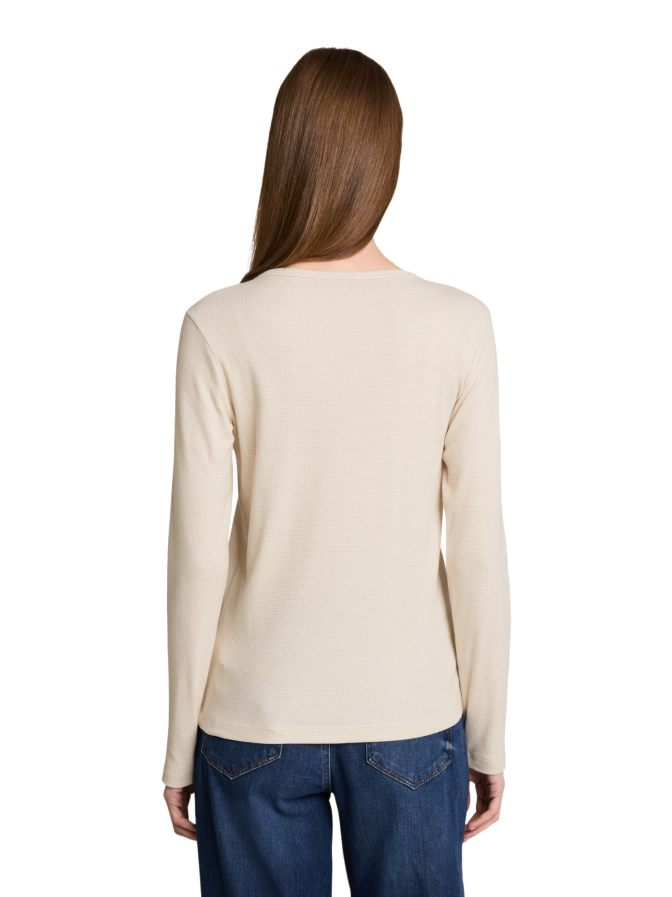Tom Tailor Casual Langarmshirt mit Henley-Kragen bei Robert Ley