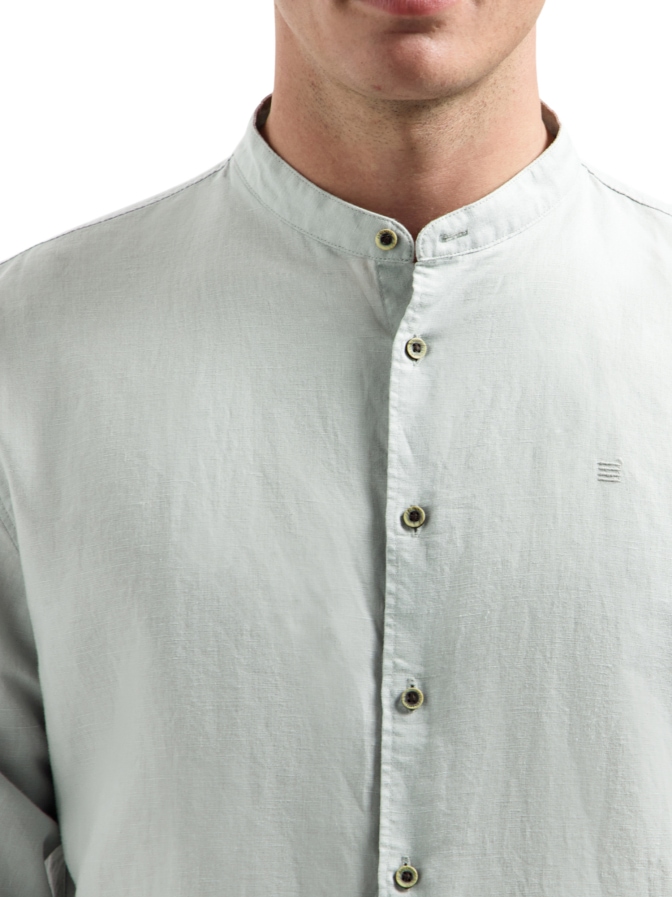 NO EXCESS Stehkragen Hemd aus Leinenmischung bei Robert Ley