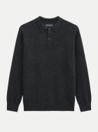 Marc O'Polo Strick-Poloshirt 0471-Dark Grey Melange bei Robert Ley