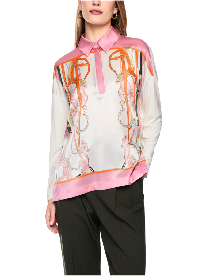 Marc Cain Blusenshirt mit Reitsport-Motiv bei Robert Ley