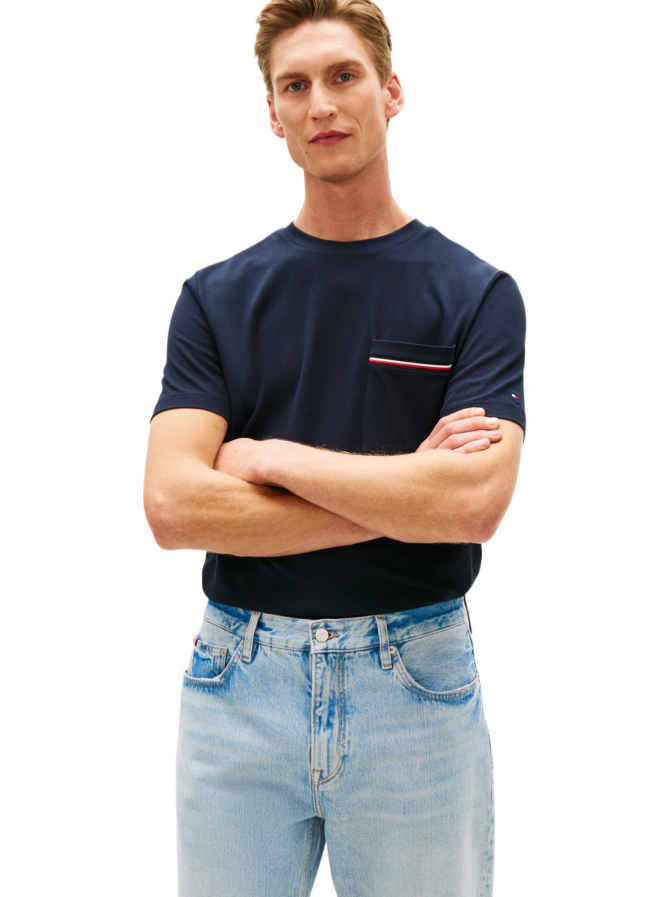 Tommy Hilfiger T-Shirt aus Piqué-Jersey bei Robert Ley