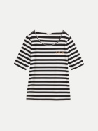 Tom Tailor Casual T-Shirt Gestreift 40328-black white stripe bei Robert Ley