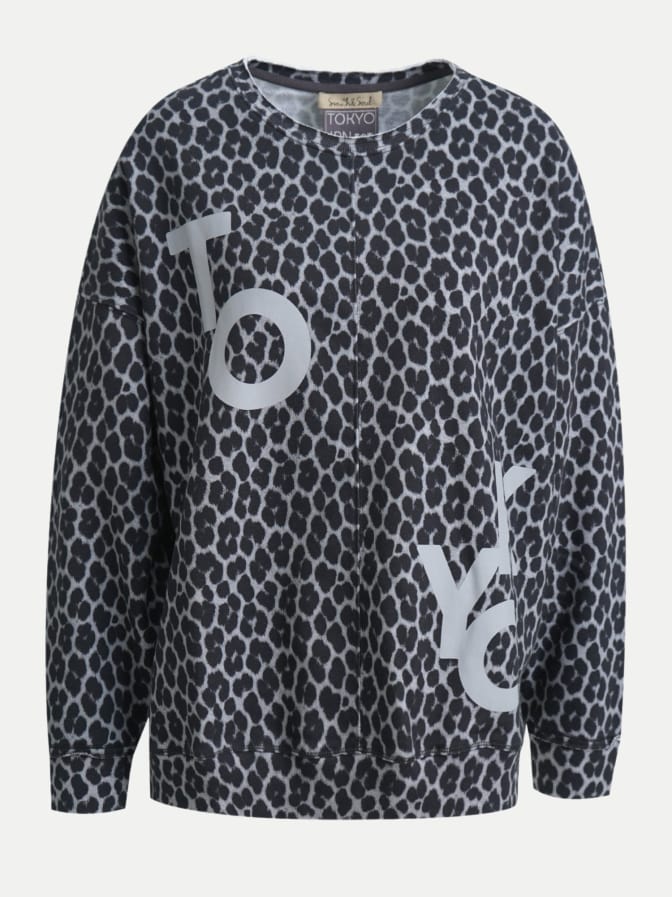 Smith & Soul Sweatshirt im Leo-Look mit Statement-Print bei Robert Ley
