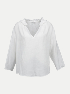 Rosso35 Weite Leinenbluse 701opticwhite bei Robert Ley