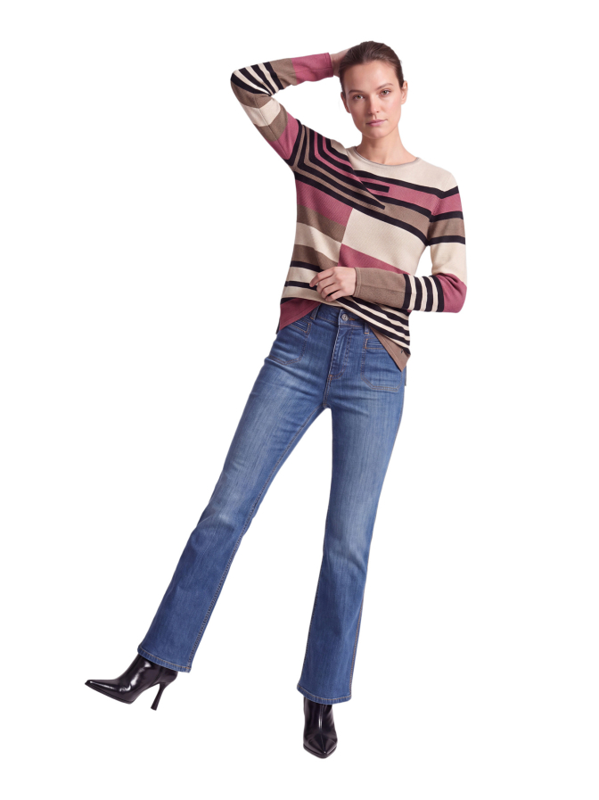 Rabe Moden Strickpullover im Color-Blocking-Design bei Robert Ley