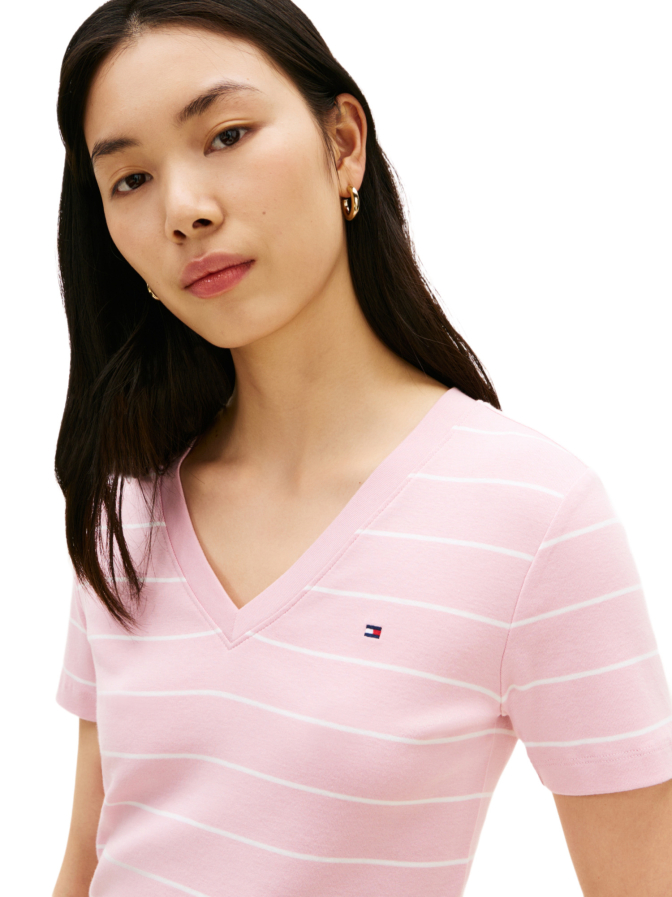 Tommy Hilfiger T-Shirt mit V-Ausschnitt bei Robert Ley