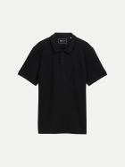 Tom Tailor Denim Poloshirt mit Rippstruktur 29999-Black bei Robert Ley