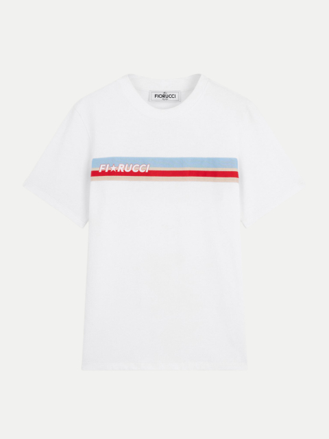 Fiorucci T-Shirt mit Logo Streifenmuster bei Robert Ley