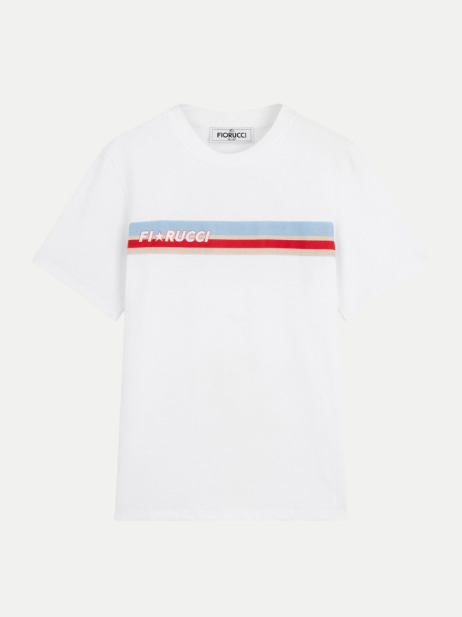 Fiorucci T-Shirt mit Logo Streifenmuster bei Robert Ley
