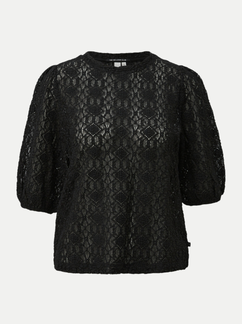 Q/S designed by Kurzarmshirt mit Lochmuster bei Robert Ley