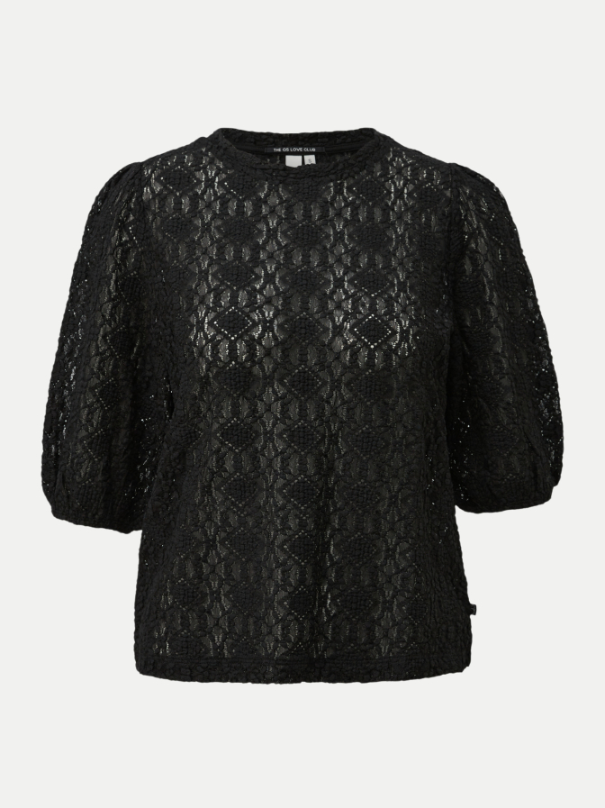 Q/S designed by Kurzarmshirt mit Lochmuster bei Robert Ley