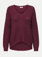 JDY Strickpullover Megan 182651001-Cabernet/Melange bei Robert Ley