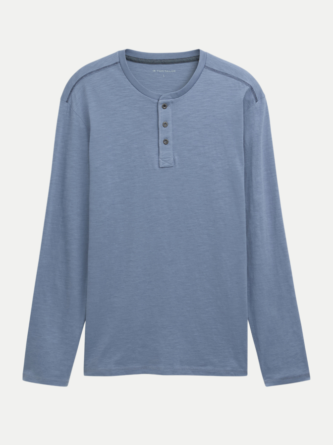 Tom Tailor Casual Langarmshirt mit Henley Kragen bei Robert Ley