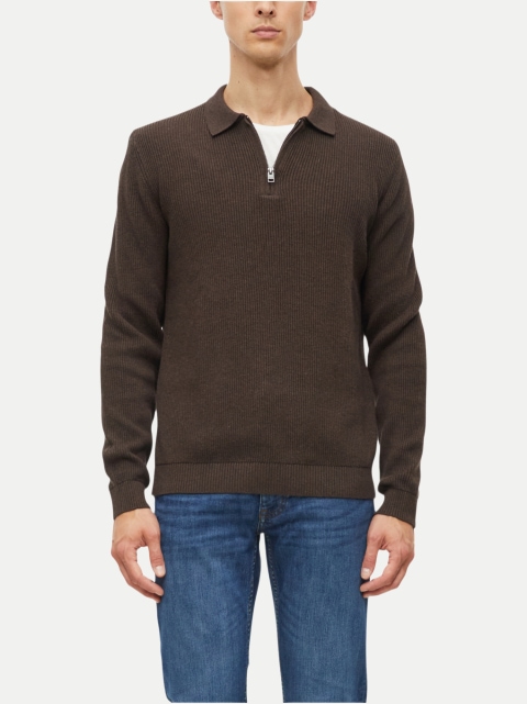 s.Oliver RED LABEL Zip-Strickpolo mit Rippstruktur bei Robert Ley