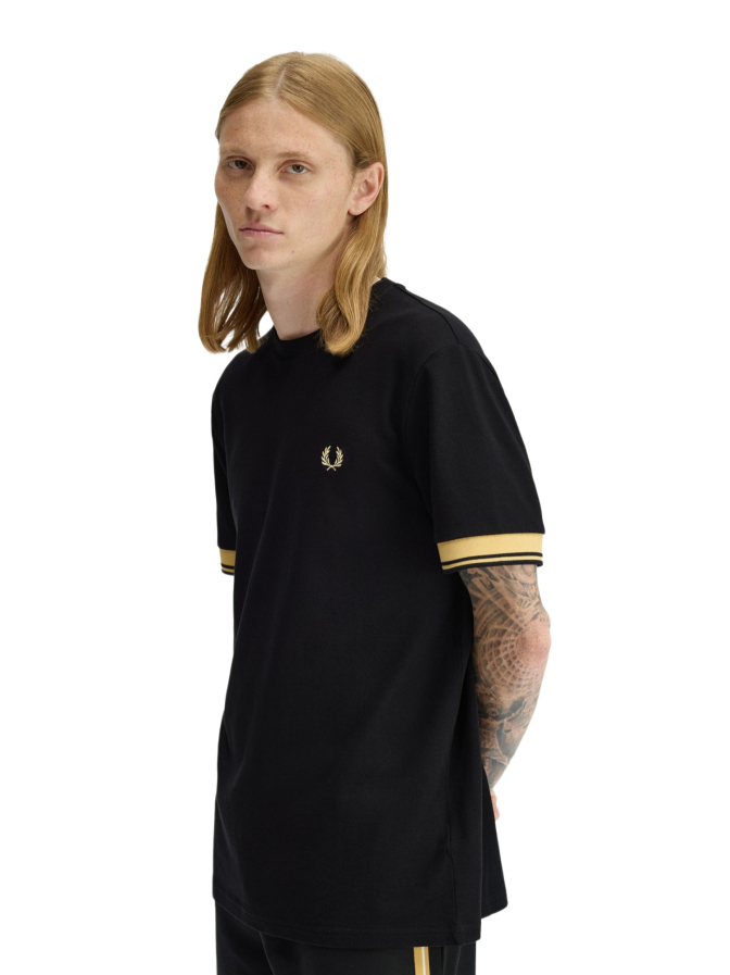 FRED PERRY T-Shirt mit Kontrast-Bündchen bei Robert Ley