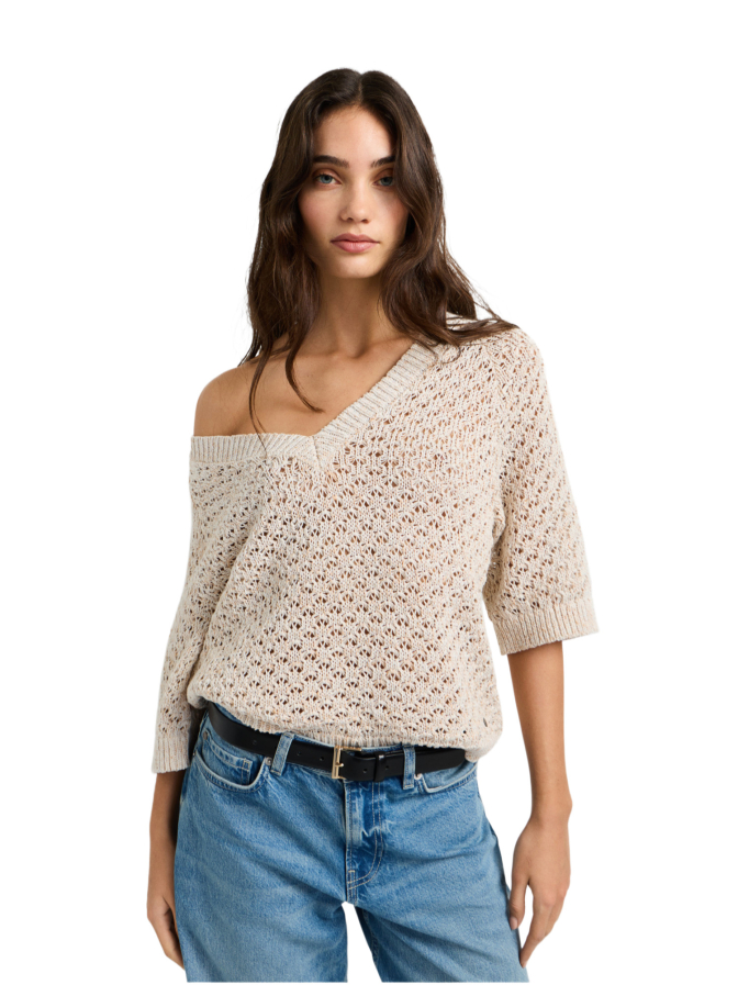 Pepe Jeans Strickpullover Amber mit V- Ausschnitt bei Robert Ley
