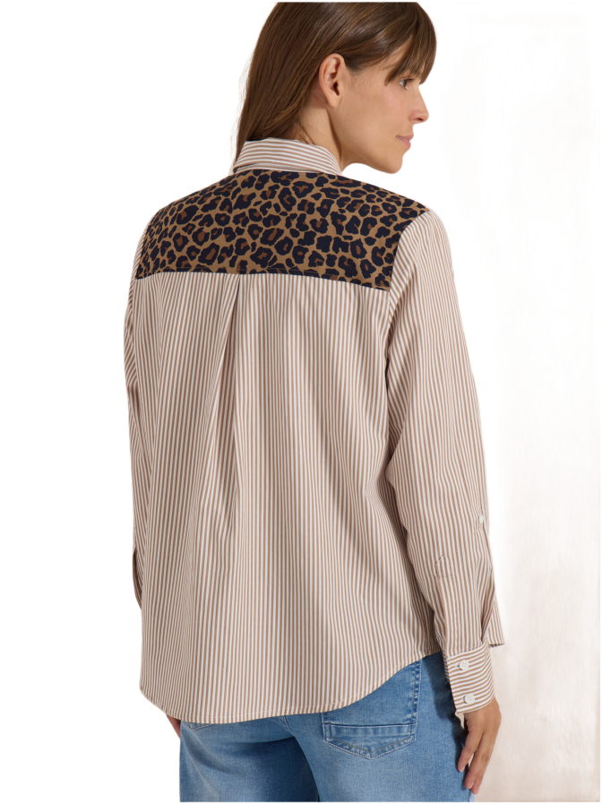 Cecil Gestreifte Bluse mit Leo-Brusttasche bei Robert Ley