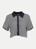 SIMKHAI Hemdbluse Ireland aus Frottee midnight stripe bei Robert Ley