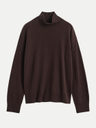 Gant Stehkragenpullover aus feiner Lambswool 202-DEEP BROWN bei Robert Ley