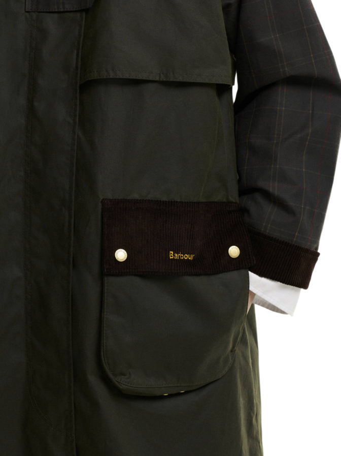 Barbour Lange Wachsjacke Kirklees Checked bei Robert Ley