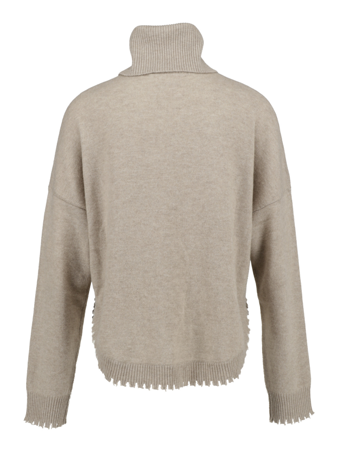 Robert Ley Rollkragenpullover mit Mausezähnchen-Bund bei Robert Ley