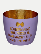 Giftcompany Madras Windlicht mit Motiv lila/gold Nudel-lila/gold Nudeln bei Robert Ley
