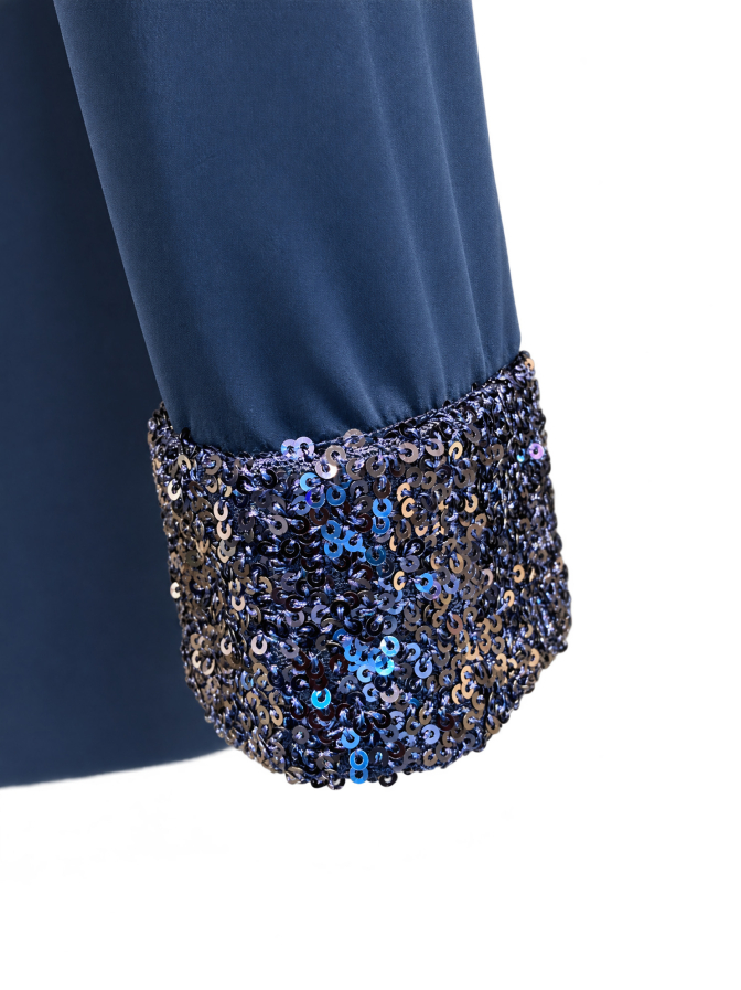 Insieme Hemdbluse mit Paillettendetails bei Robert Ley