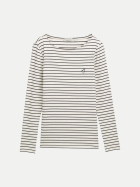 Tom Tailor Casual Langarmshirt mit Streifenmuster 40354-navy offwhite stripe bei Robert Ley