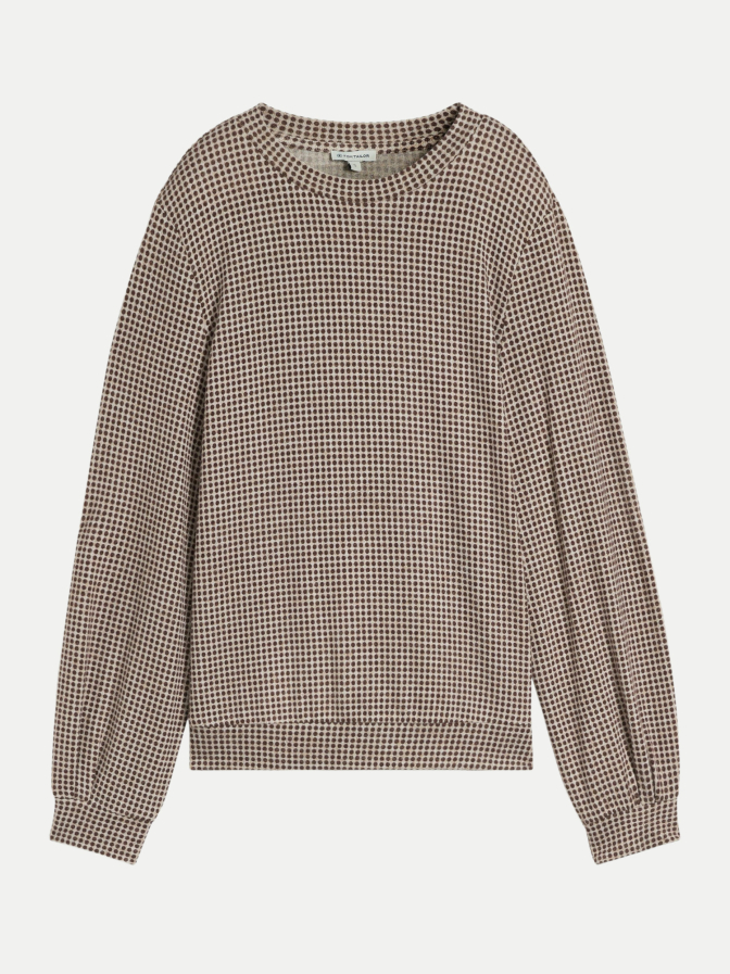 Tom Tailor Casual Langarmshirt mit Allover-Print bei Robert Ley