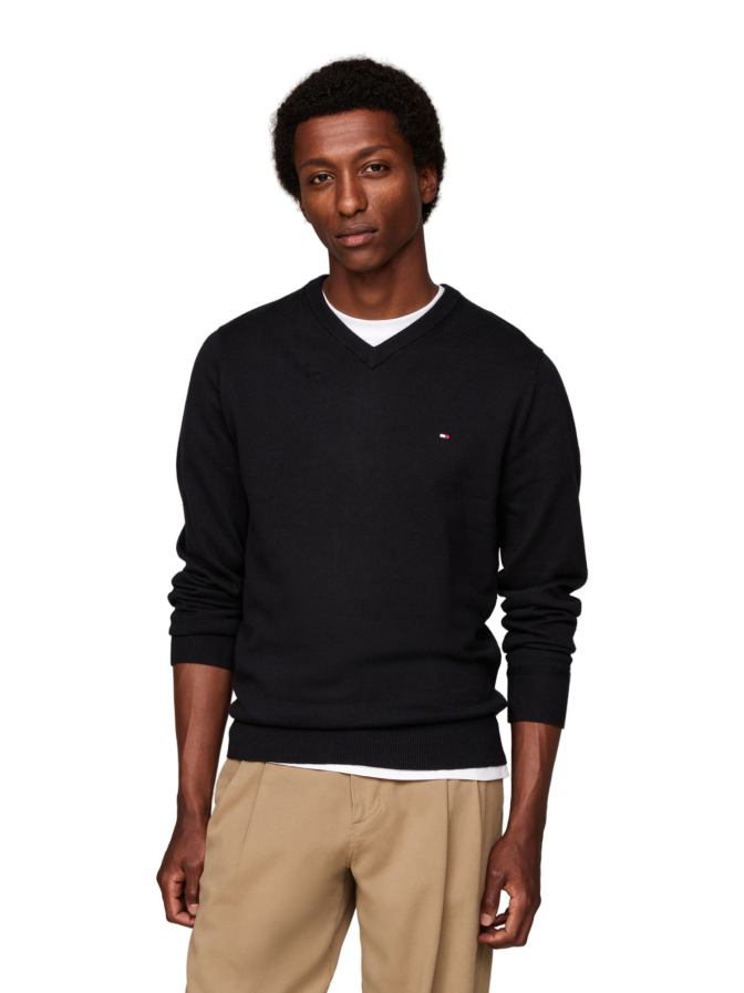 Tommy Hilfiger Strickpullover mit Logo-Stitching bei Robert Ley