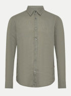 BOSS Orange Regular-Fit Leinen-Hemd 076-Open Grey bei Robert Ley