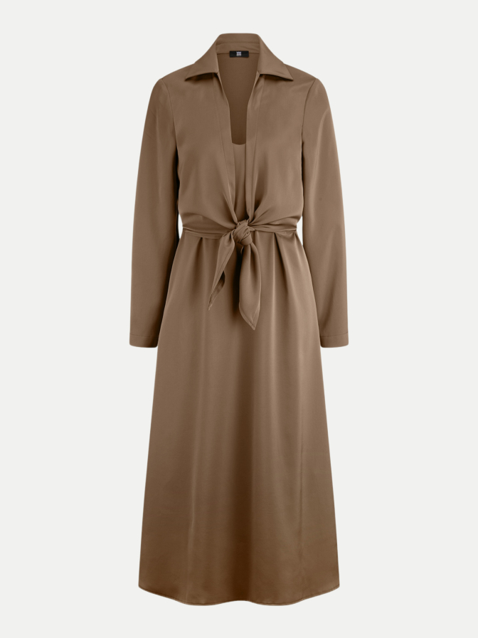 Riani Maxi-Kleid mit Bindegürtel bei Robert Ley