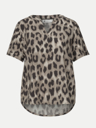Street One Blusenshirt mit Leo-Print 37278-timeless beige bei Robert Ley