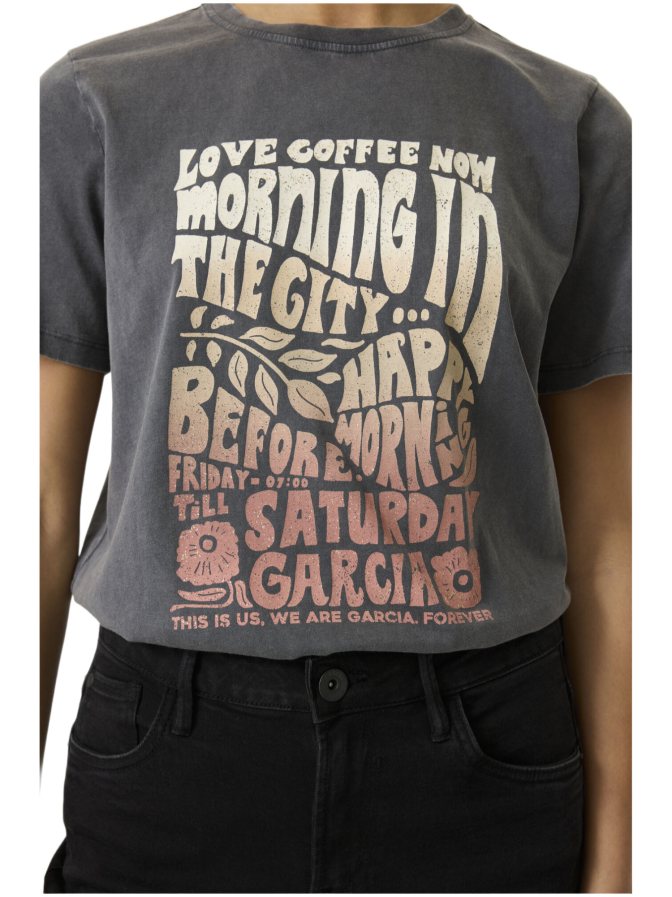 Garcia T-Shirt mit Frontdruck bei Robert Ley