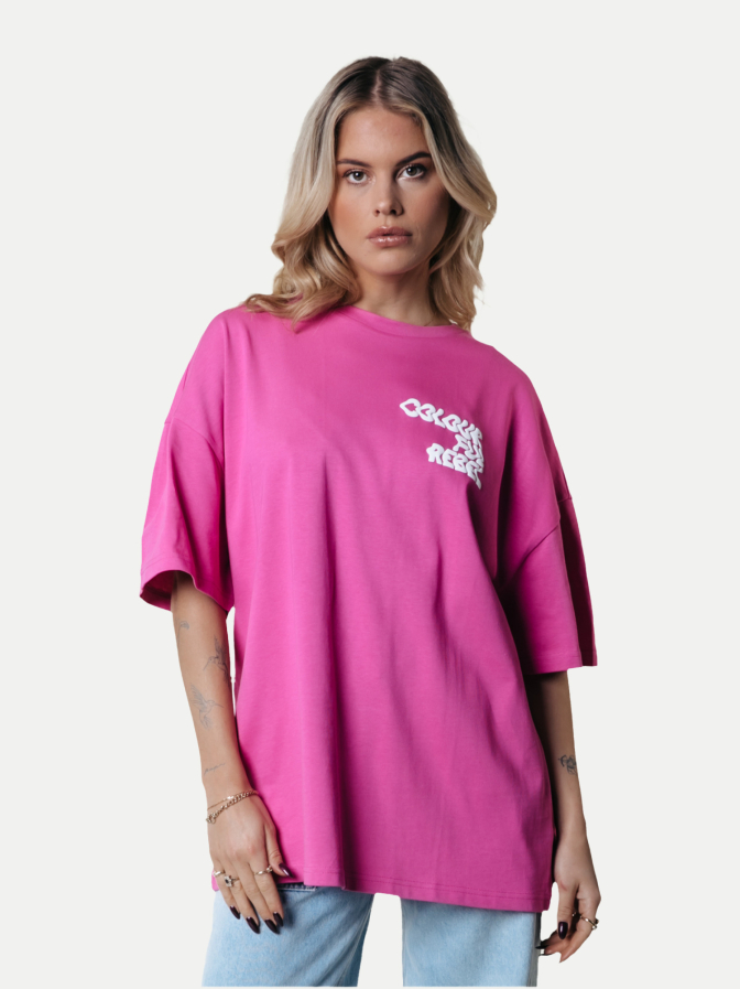 Colourful Rebel Oversized T-Shirt Logo Wave Tee bei Robert Ley