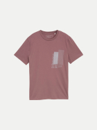 Tom Tailor Denim Basic T-Shirt mit Logo Print 11064-rose taupe bei Robert Ley