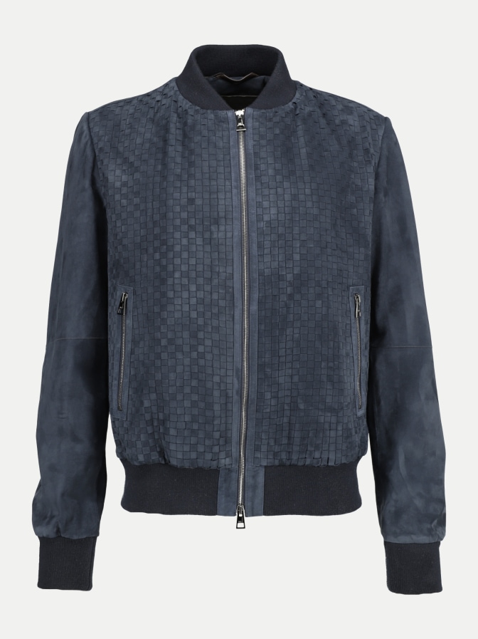 Manzoni 24 Leder-Blouson mit Flechtmuster bei Robert Ley