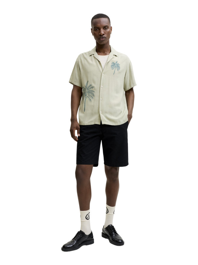 Jack & Jones Kurzarmhemd mit Palmenstickerei bei Robert Ley