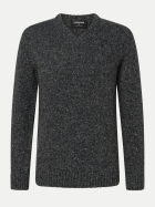 Strellson Strickpullover Doro aus Woll-Mix 023-Dark Grey 023 bei Robert Ley