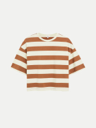 s.Oliver RED LABEL Gestreiftes T-Shirt im Boxy-Fit 88G6-BROWN bei Robert Ley