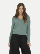 Only Strickpullover ONLLOYAL 190702001-Chinois Green/BLACK BUTTON bei Robert Ley