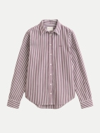 Gant Popeline Bluse mit Streifen 667-DARKENED WINE bei Robert Ley