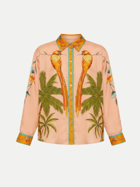 Farm Rio Shirt mit mehrfarbigem Vogel-Muster bei Robert Ley