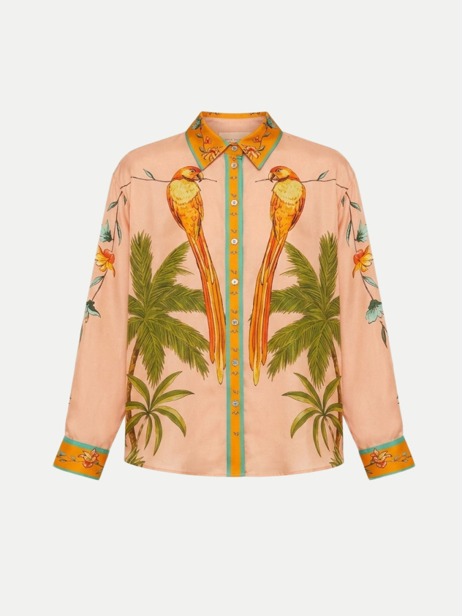 Farm Rio Shirt mit mehrfarbigem Vogel-Muster bei Robert Ley
