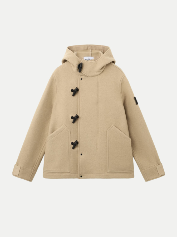 Stone Island Kurzer Parka aus Woll-Kaschmir-Mix bei Robert Ley