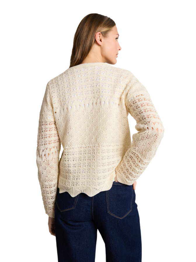 Tom Tailor Denim Strickjacke mit Lochmuster bei Robert Ley